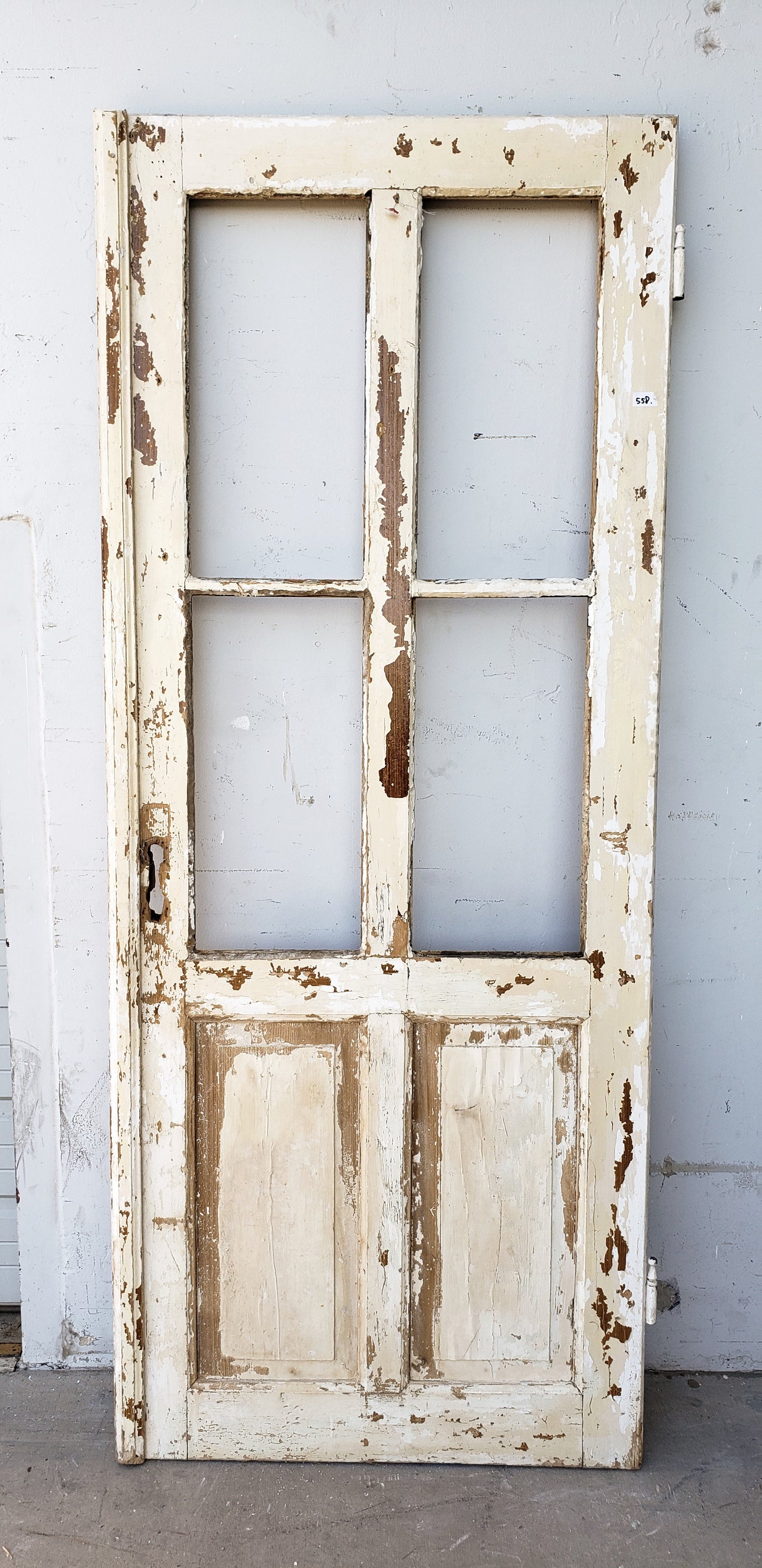 2 Panel 4 Lite Single Wood Antique Door