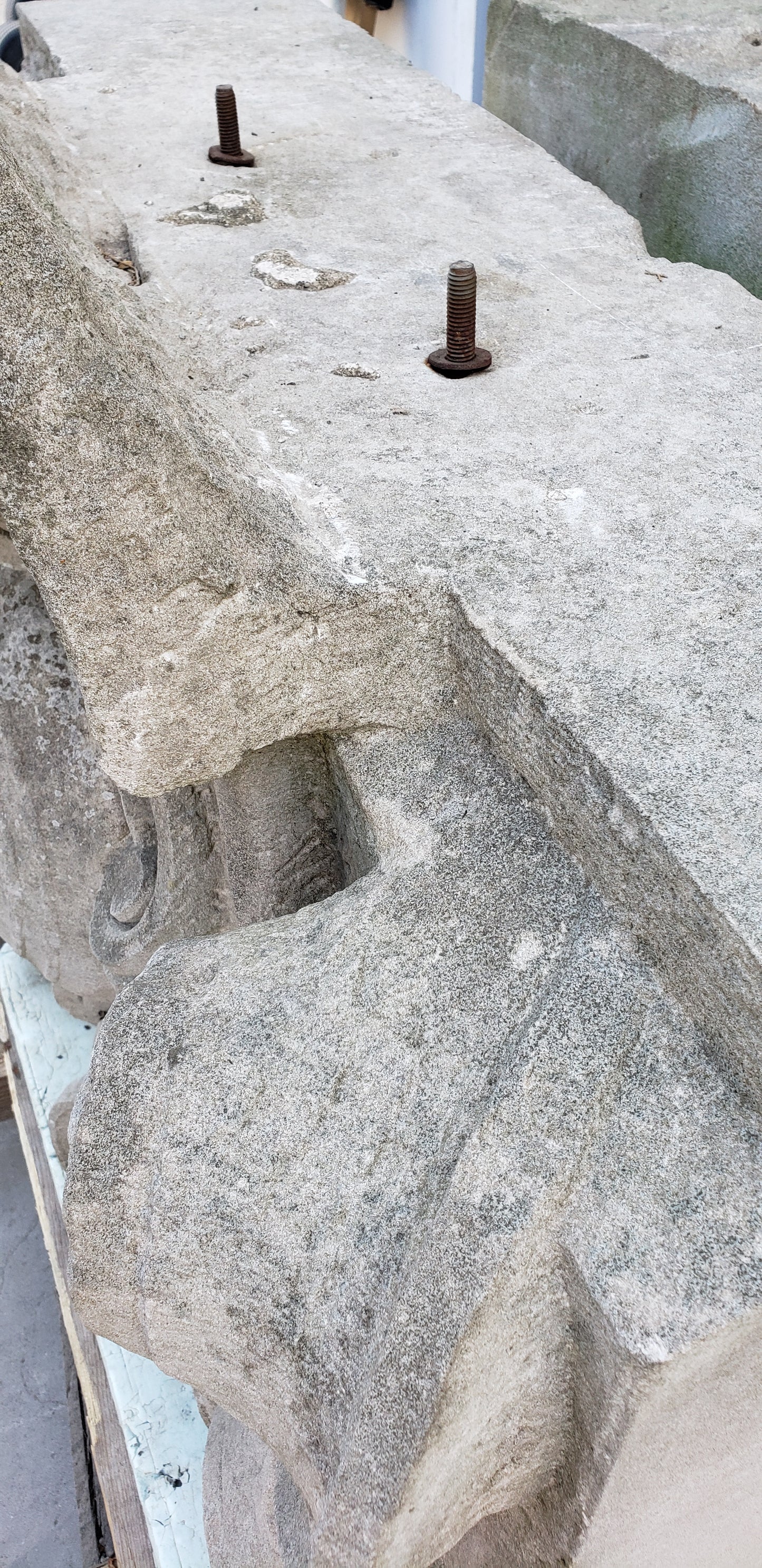 Pair of Limestone Pediments