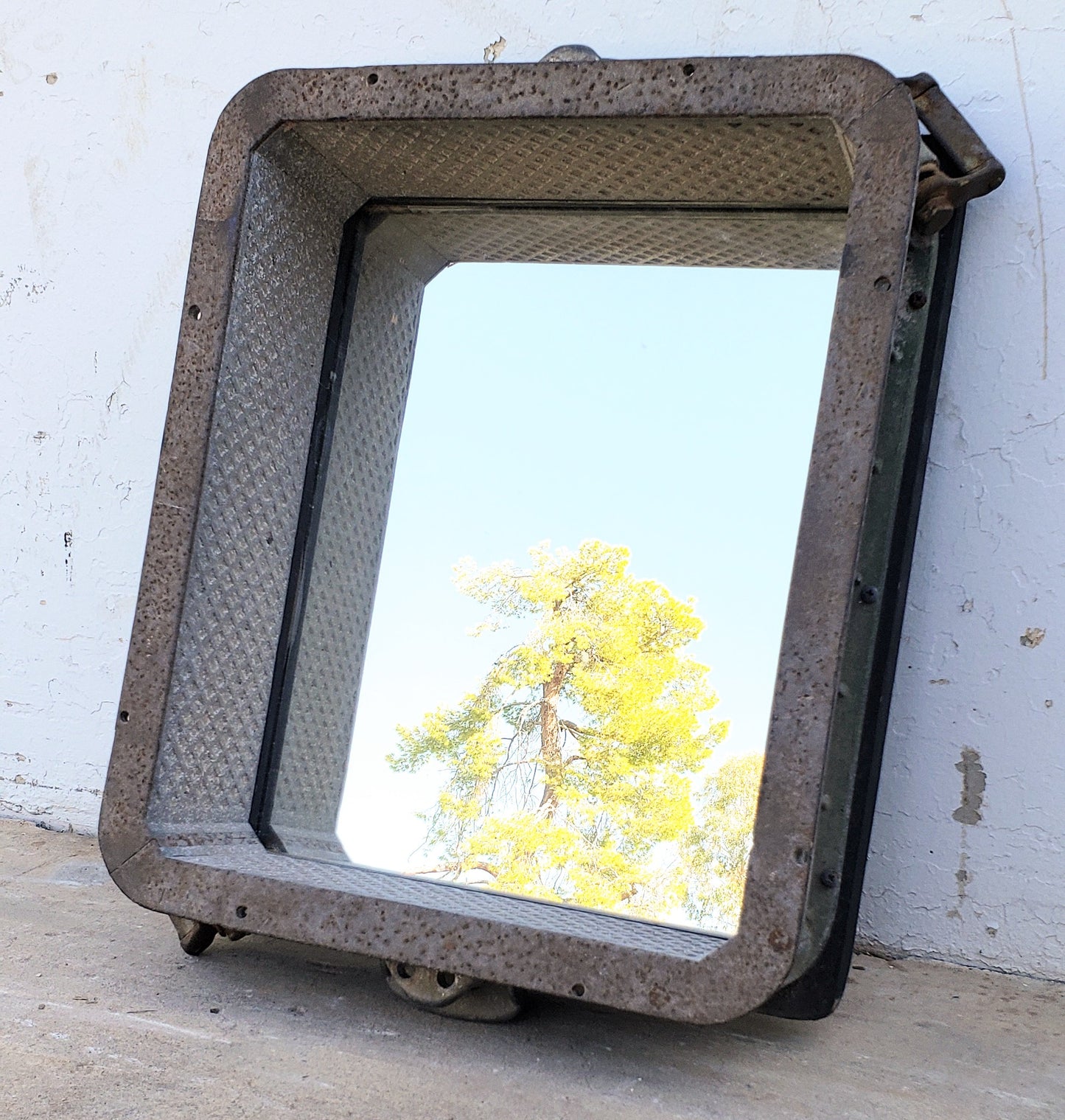 Single Pane Repurposed Square Moulding Box Mirror