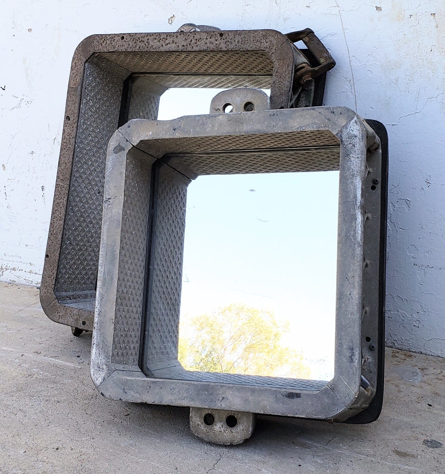 Single Pane Repurposed Square Moulding Box Mirror