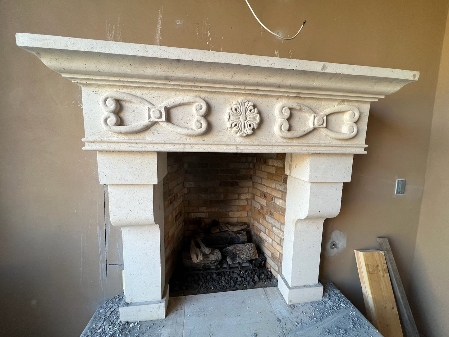 Stone Fireplace Mantel(3 Piece)