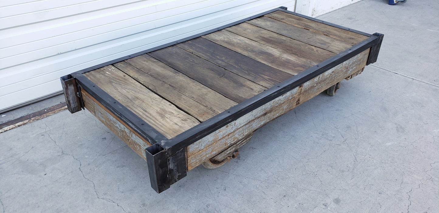 Wooden Train Coffee Table Trolley