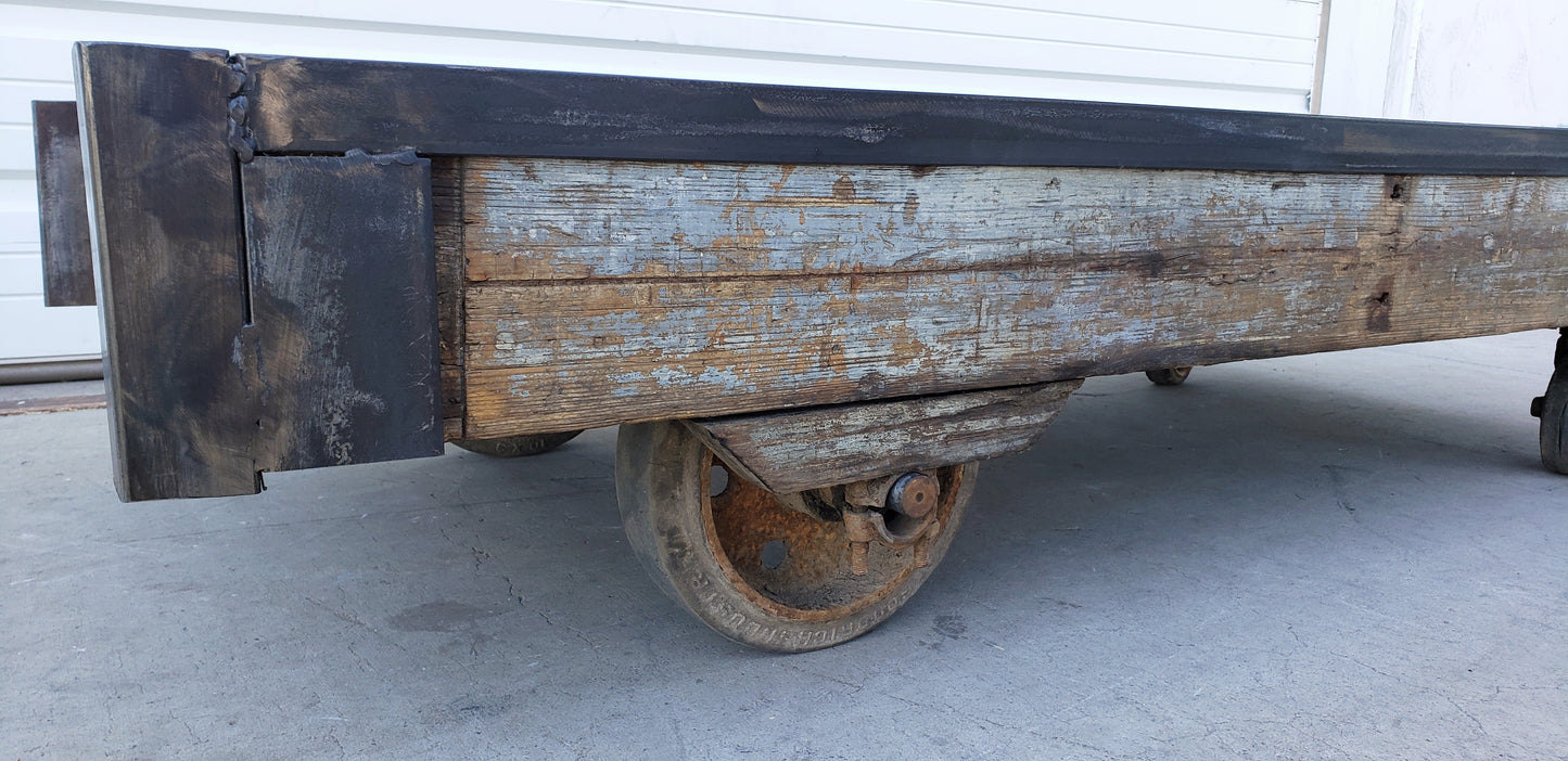 Wooden Train Coffee Table Trolley