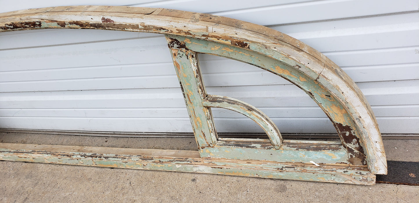 5 Pane Arched Transom Window Frame