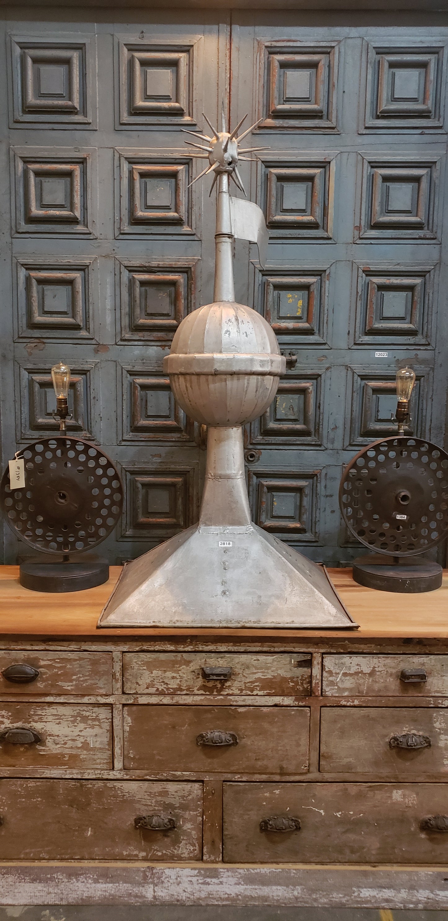 French Architectural Zinc Roof Finial