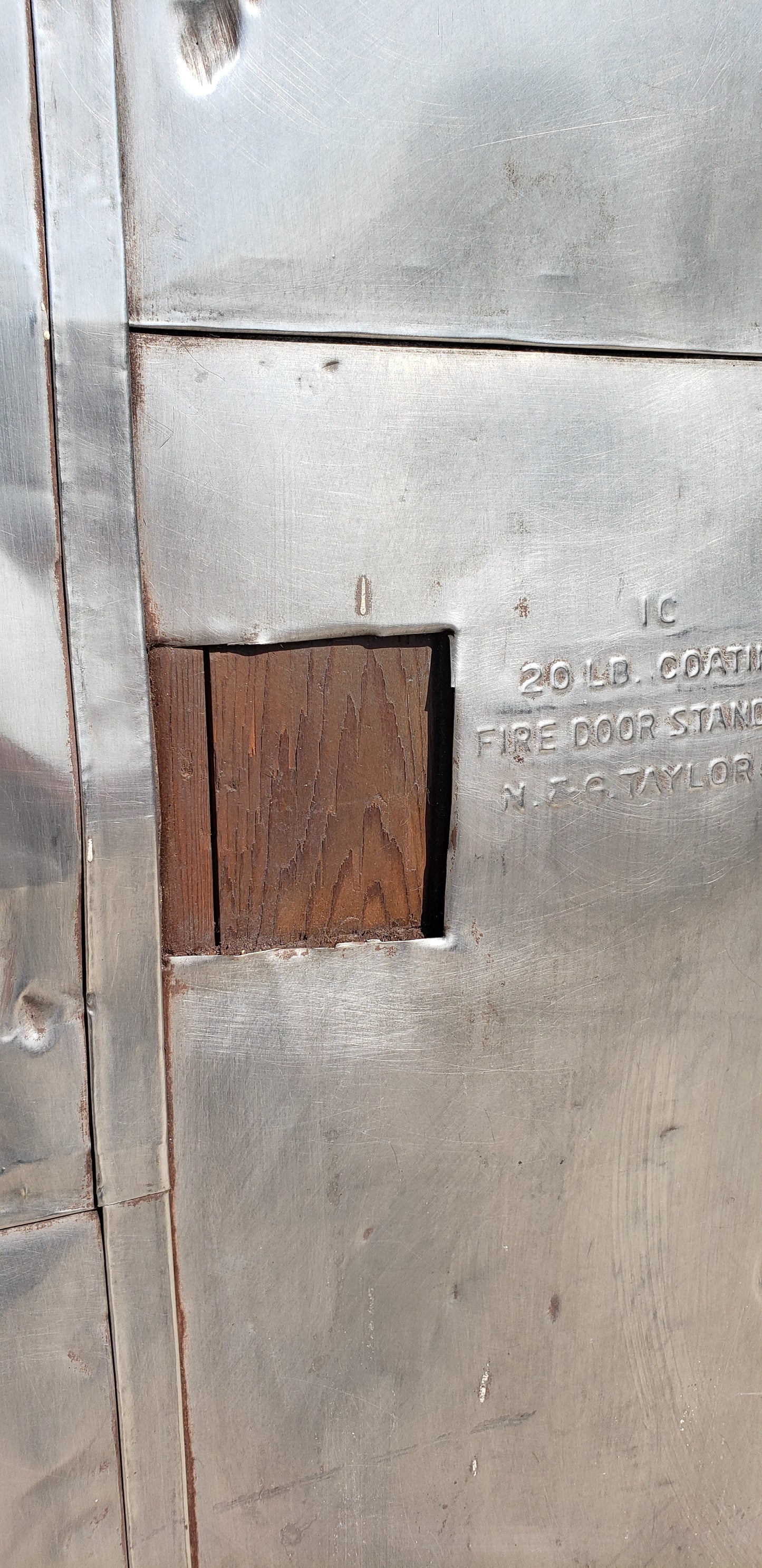 Metal Fire Single Door w/Angled Top