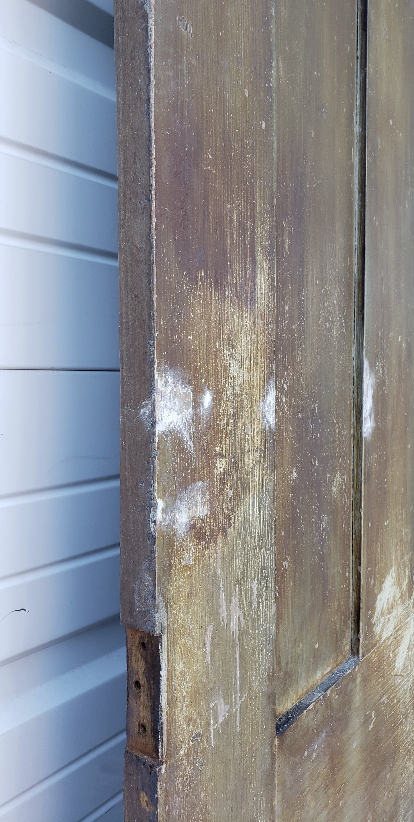 Pair of 4 Panel Solid Wood Antique Doors