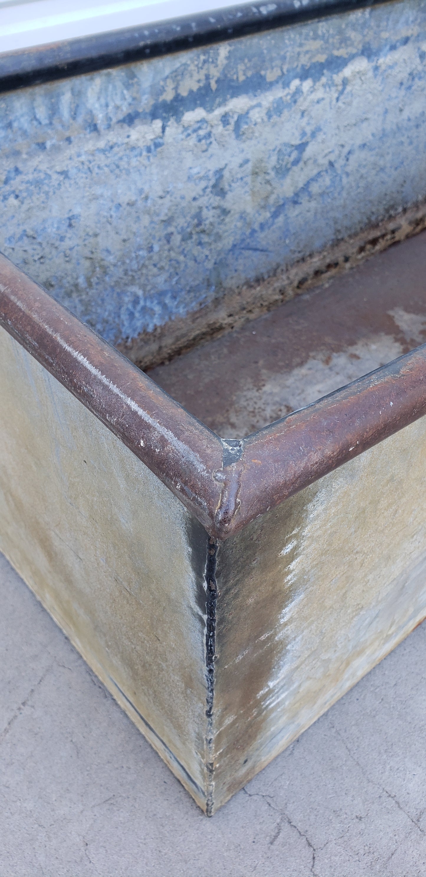 Large Galvanized Metal Trough/Planter