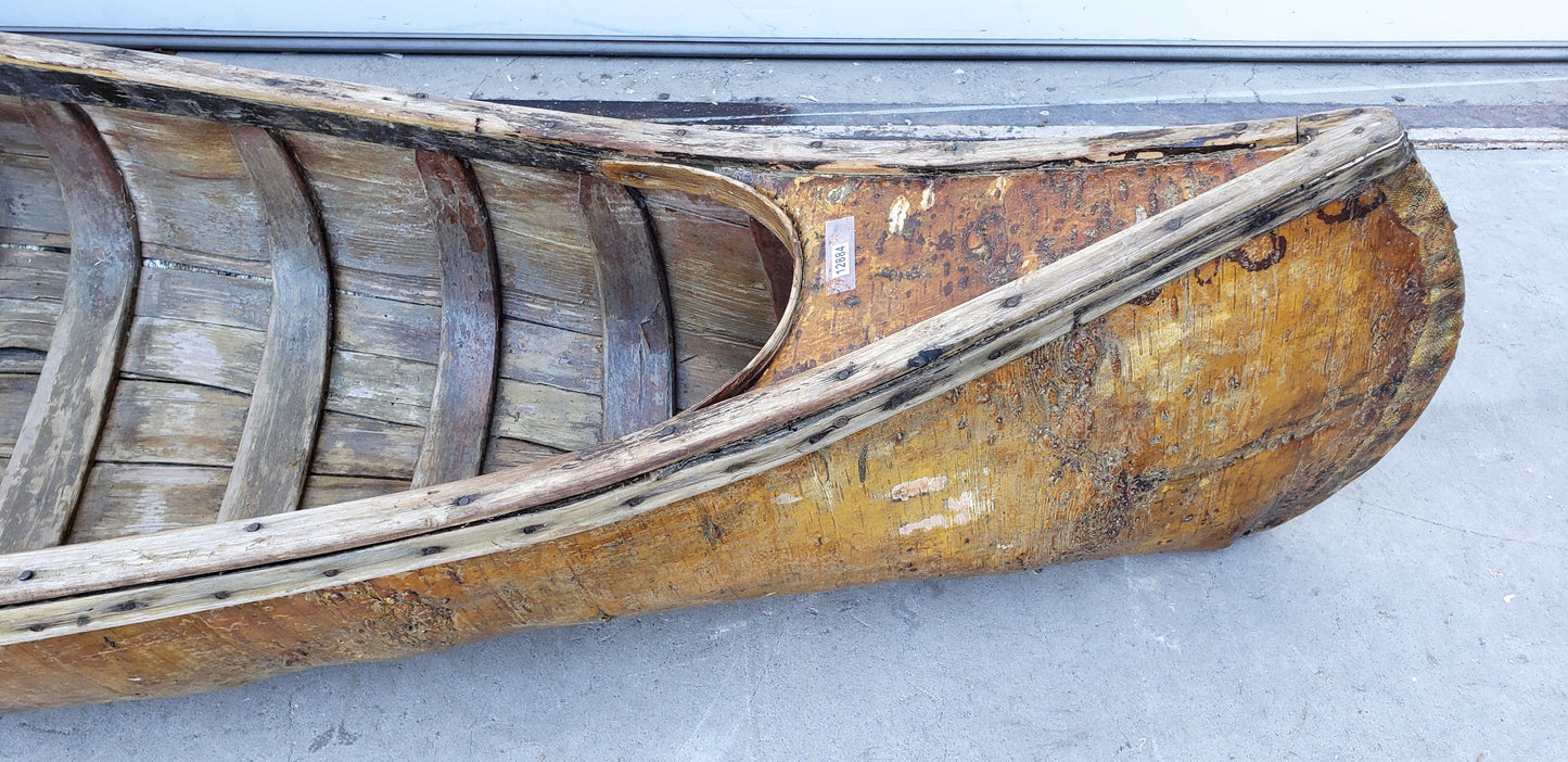 Repurposed Antique Birch Bark Canoe