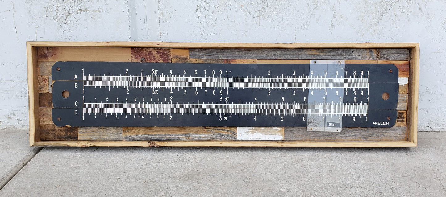 Framed Antique Slide Rule