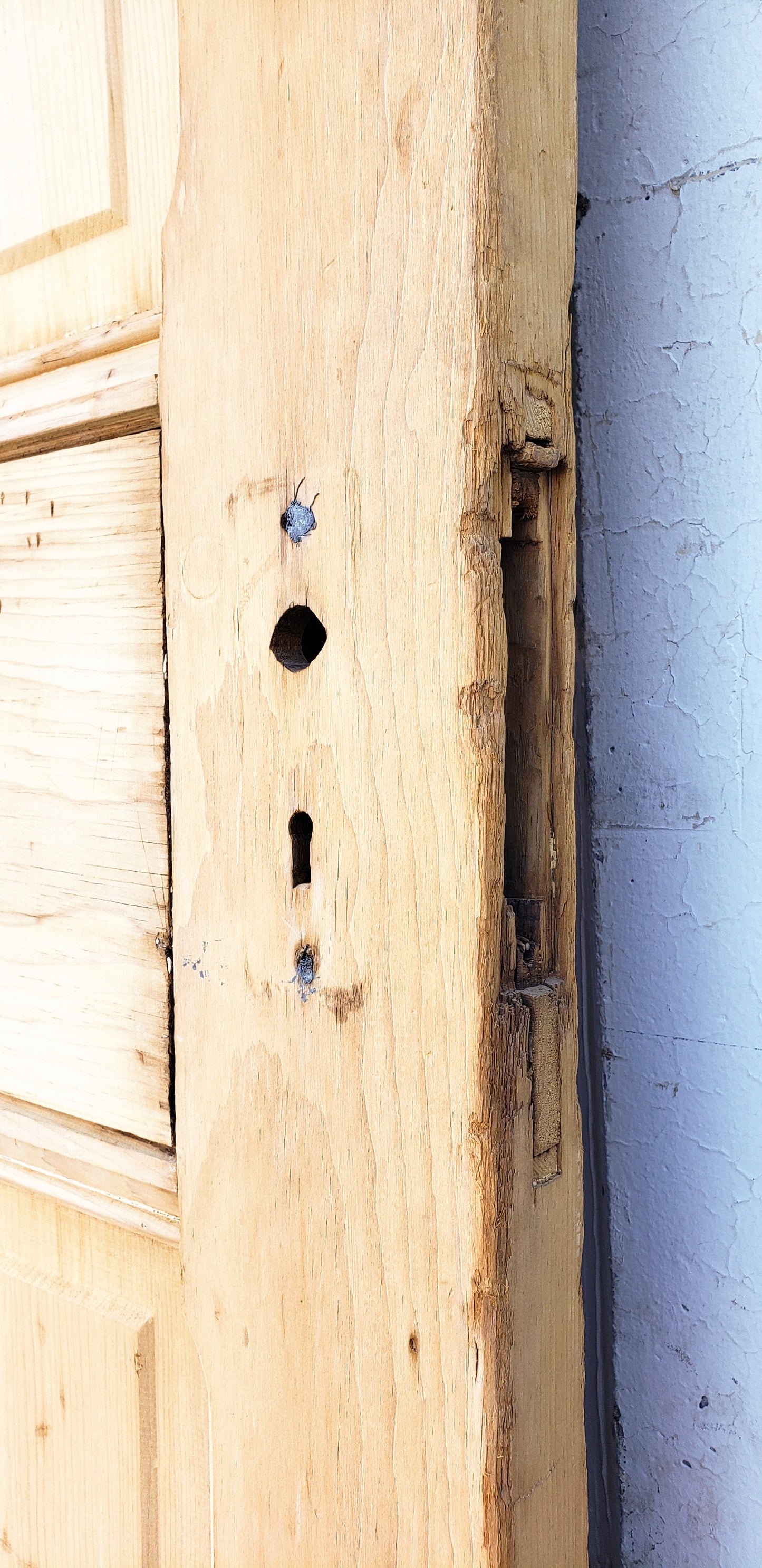 Antique Single 4 Panel Wooden Door