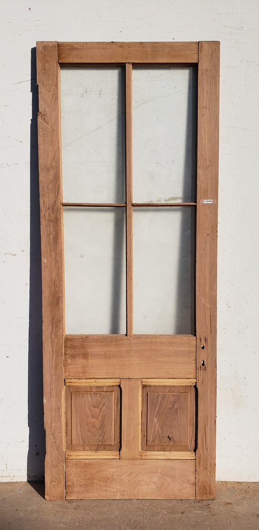 Antique 4 Lite, 2 Pane Single Antique Door