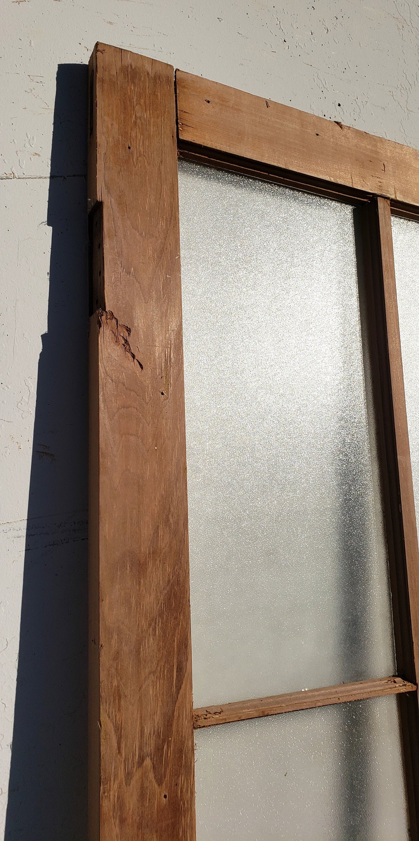 Antique 4 Lite, 2 Pane Single Antique Door