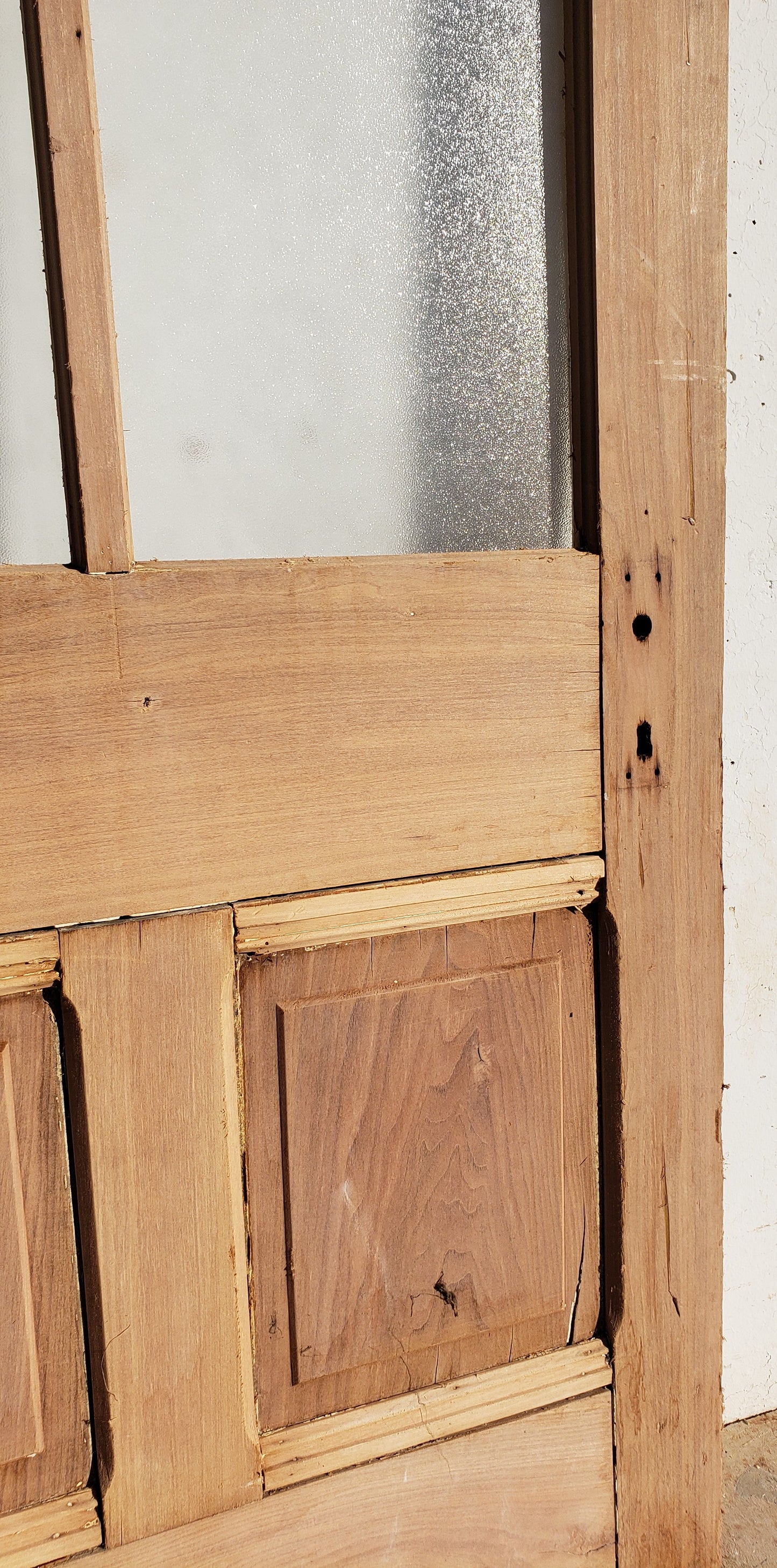 Antique 4 Lite, 2 Pane Single Antique Door