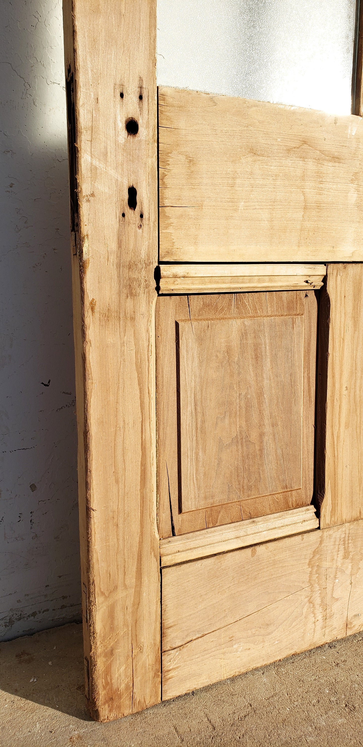 Antique 4 Lite, 2 Pane Single Antique Door