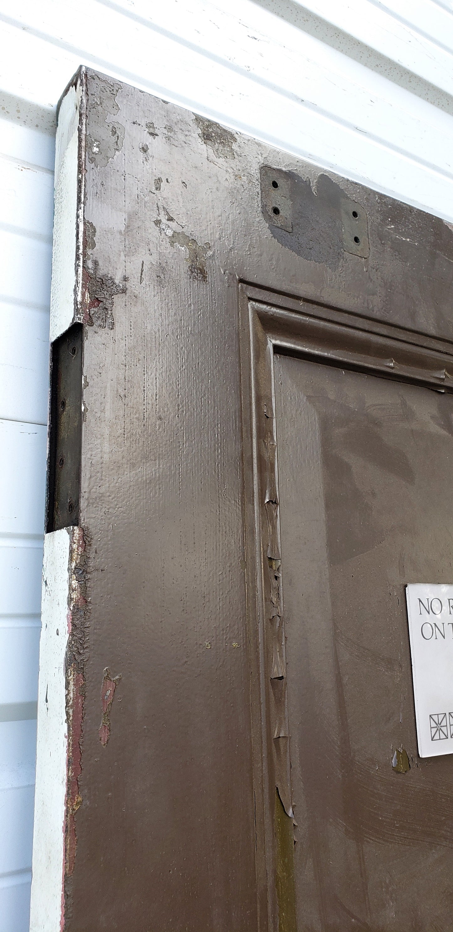 Reclaimed Single Metal 2 Panel Fire Door