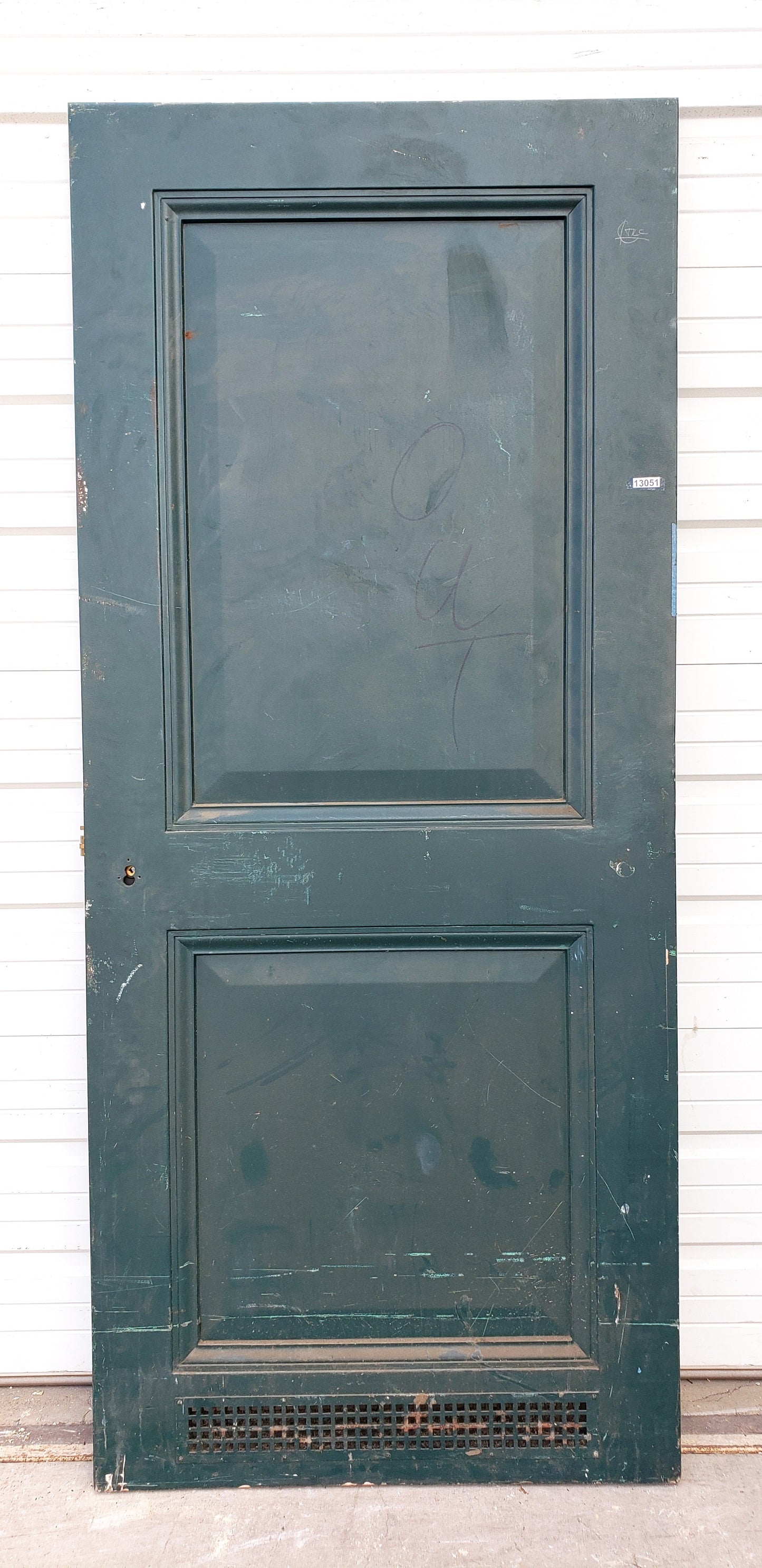 Reclaimed Single Metal 2 Panel Fire Door