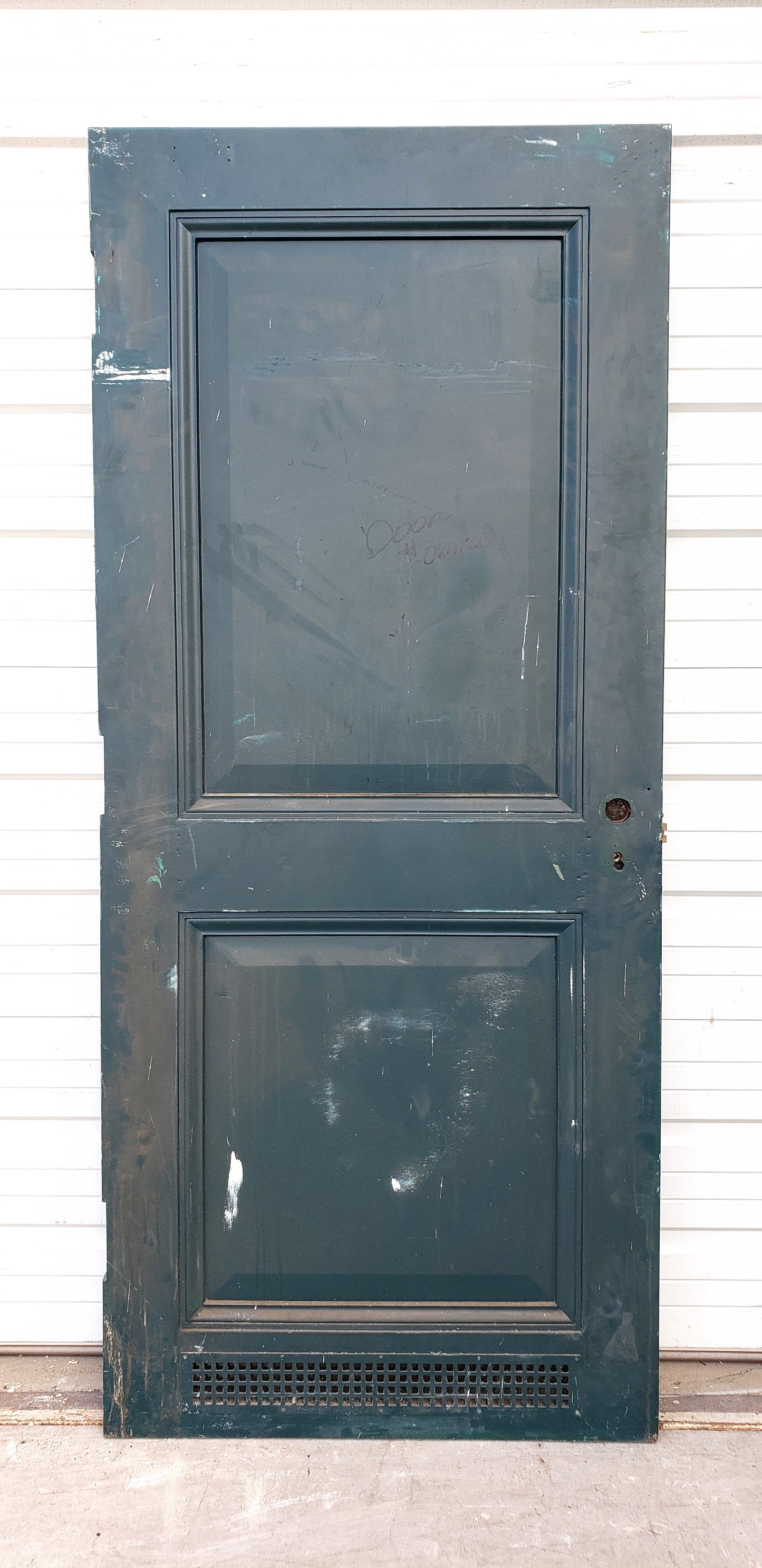 Reclaimed Single Metal 2 Panel Fire Door