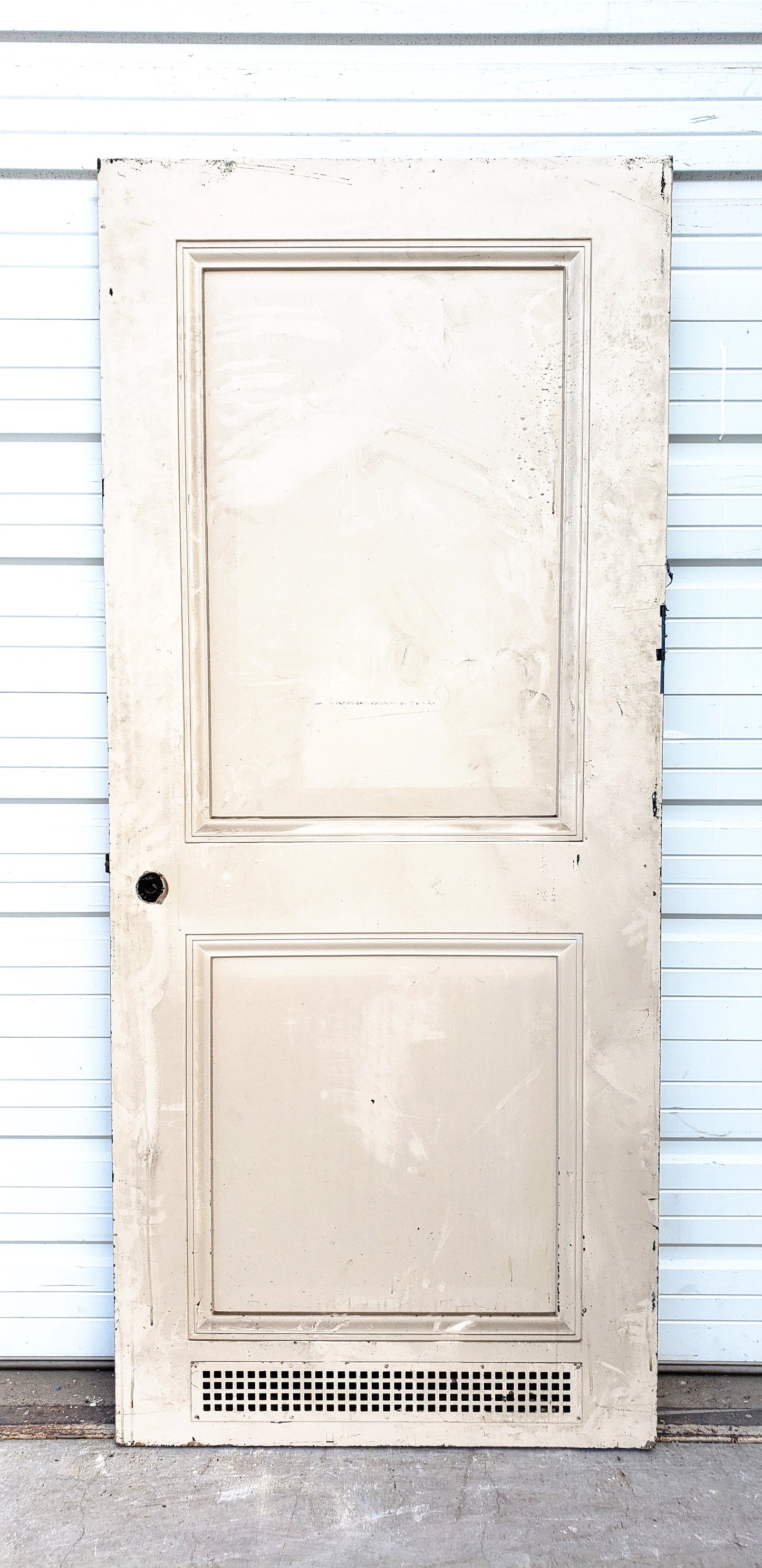 Reclaimed Single Metal 2 Panel Fire Door