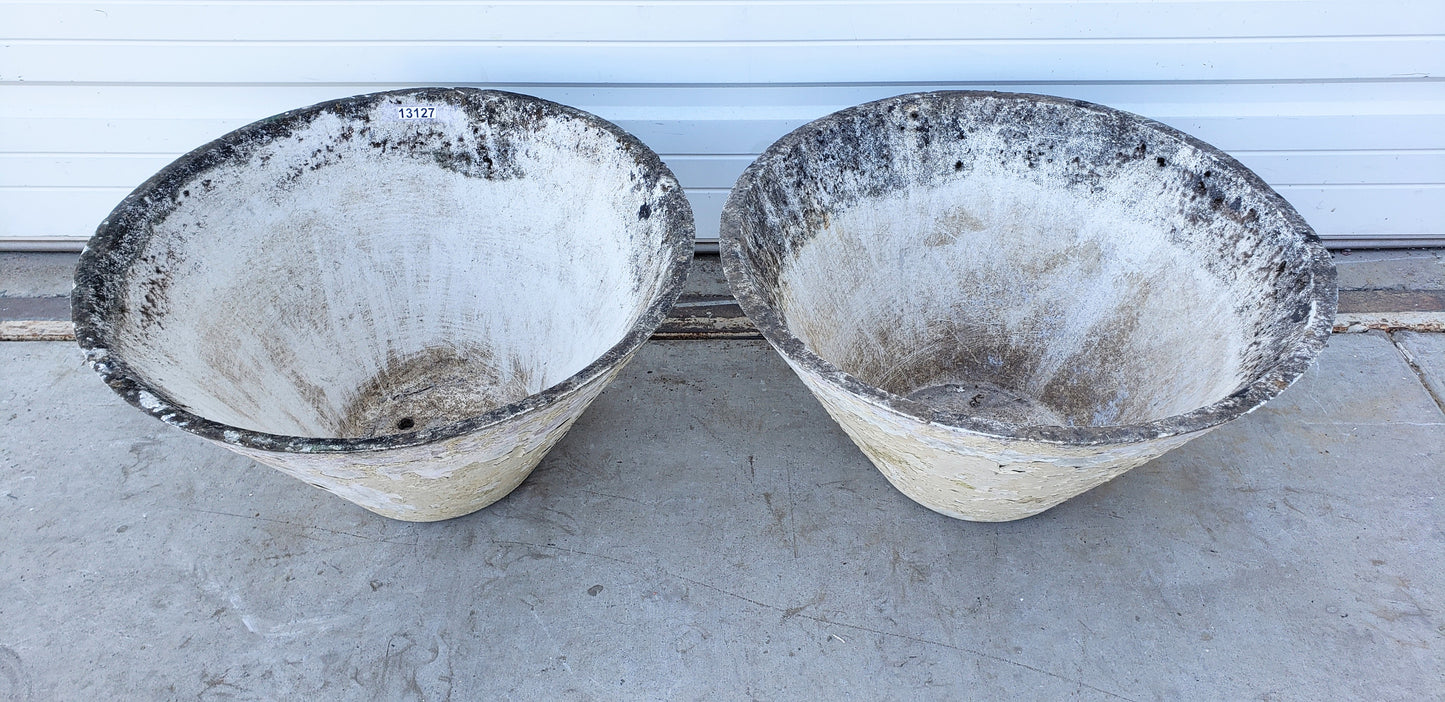 Pair of Small Willy Guhl Cone Planters