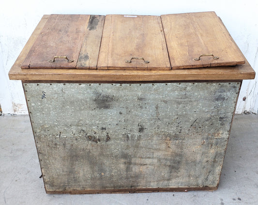 Metal Crate With wood Top