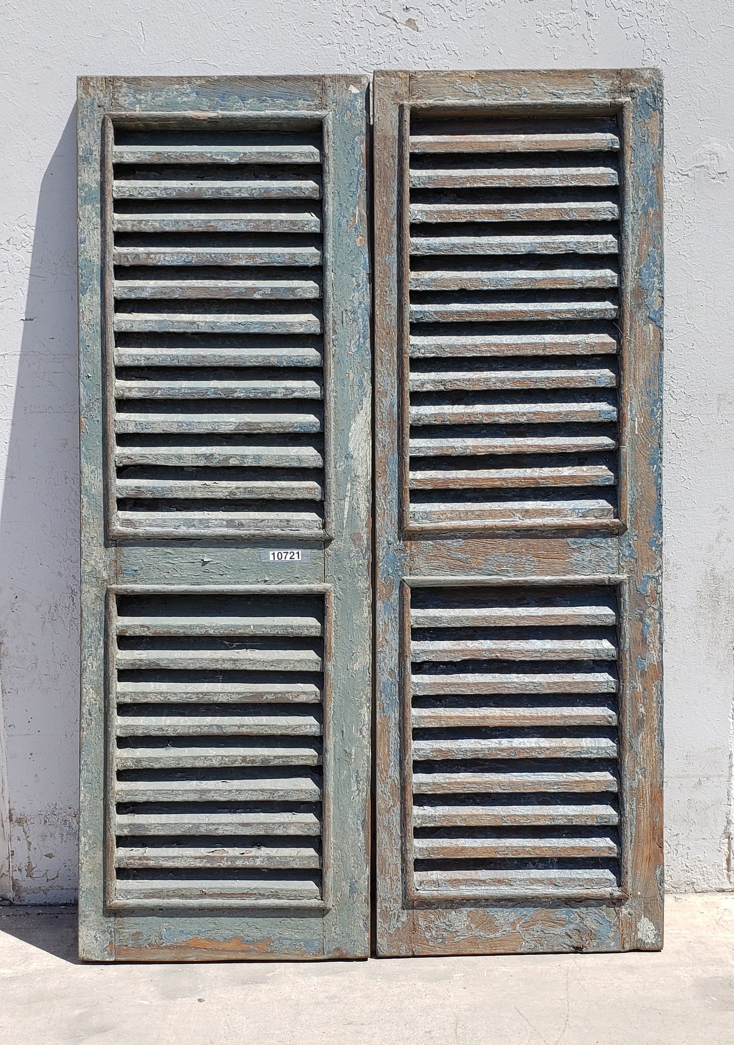 Pair of Blue Wood Shutters