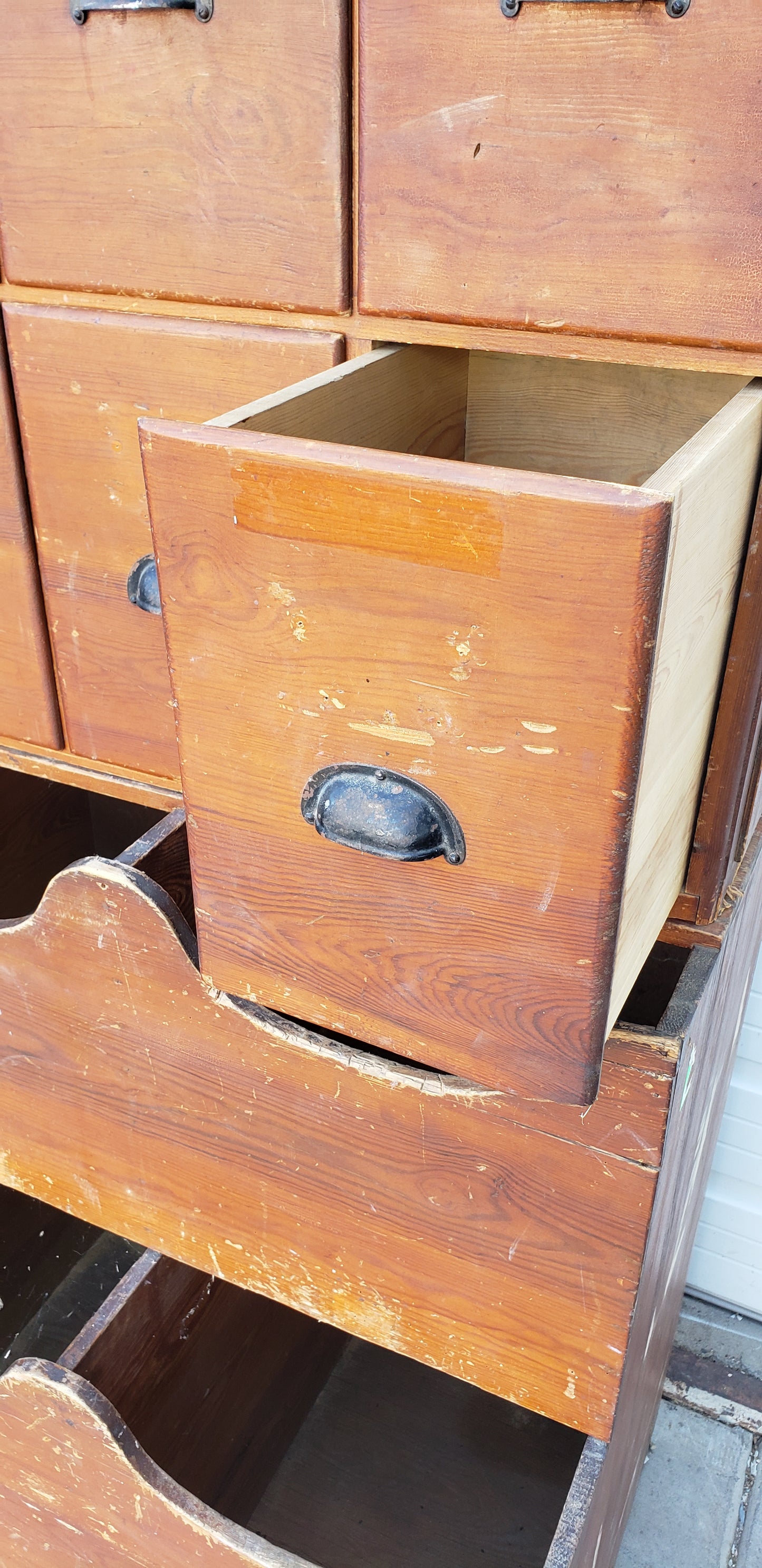 Large Antique French Retail Counter/Cabinet