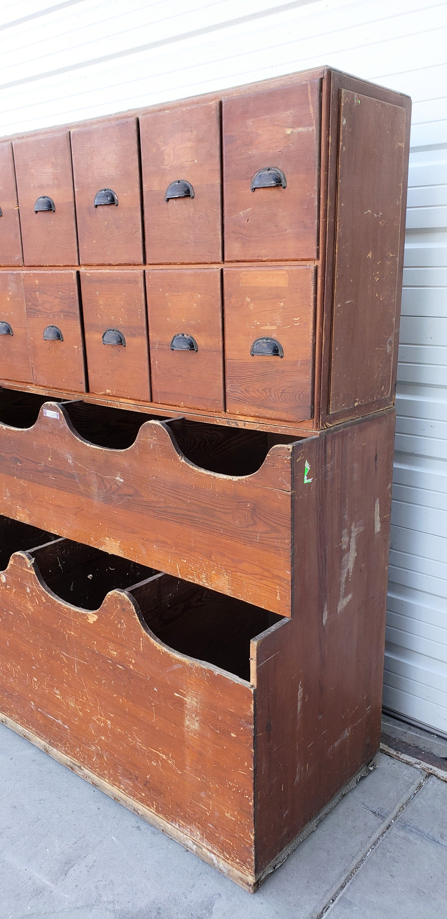 Large Antique French Retail Counter/Cabinet