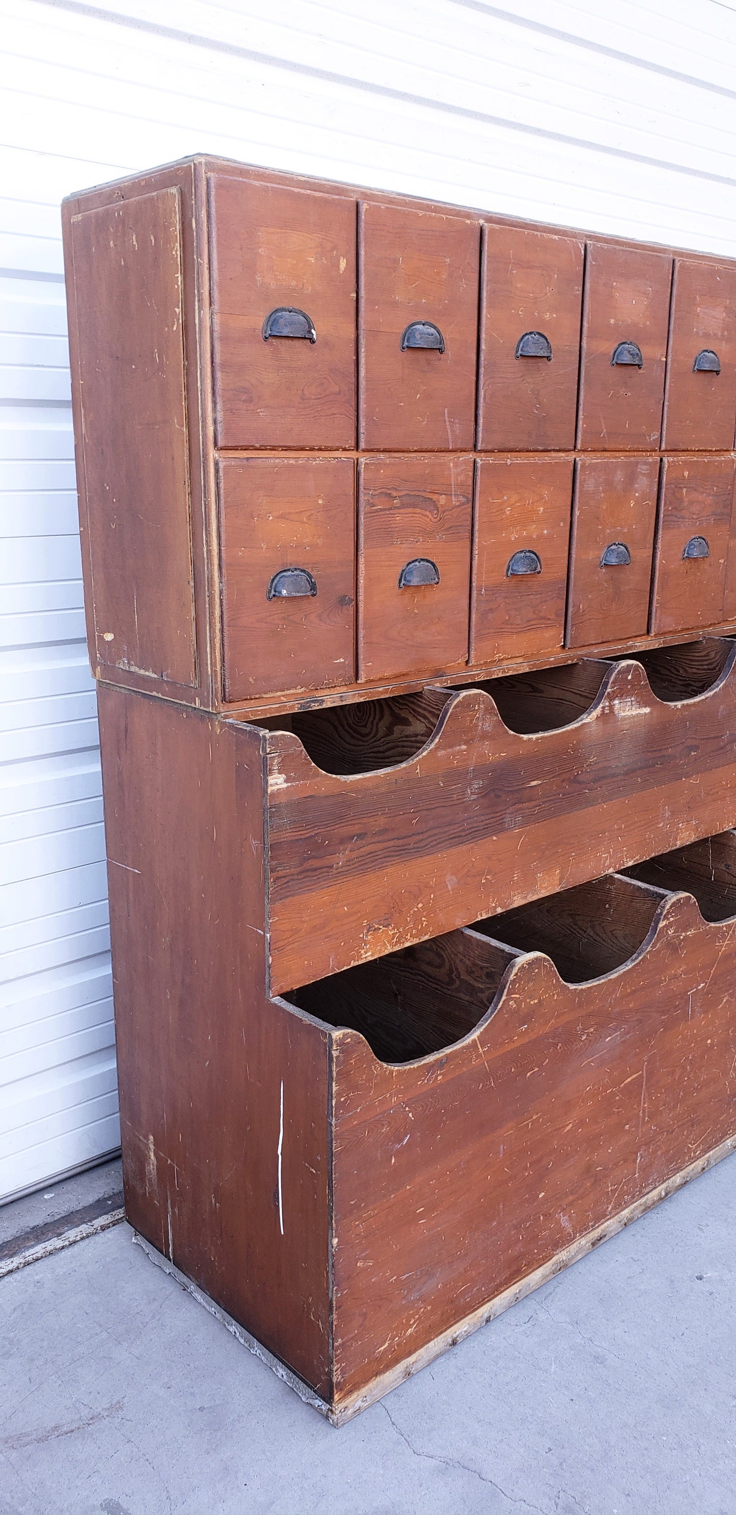 Large Antique French Retail Counter/Cabinet