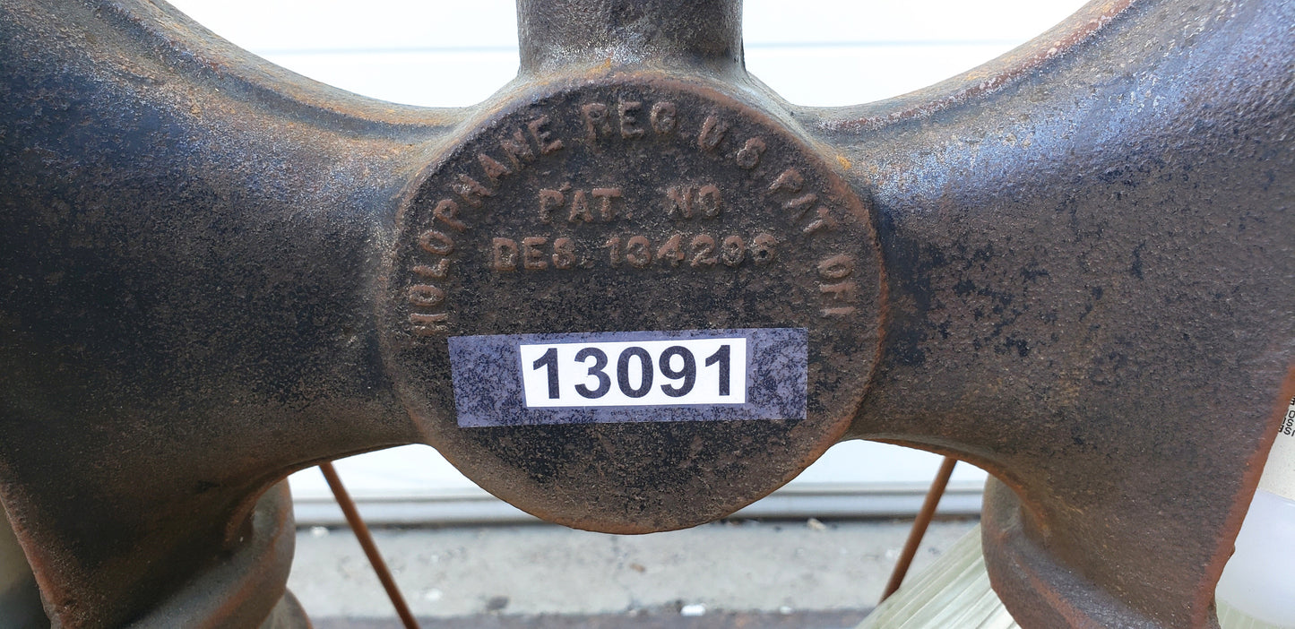 Double Holophane Pendant Light