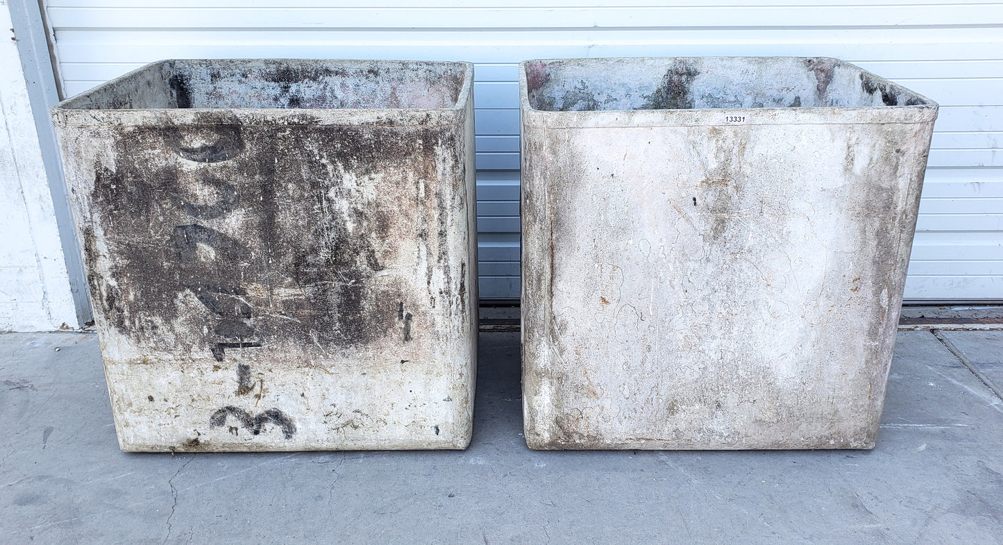 Big Pair of Rectangular Willy Guhl Planters