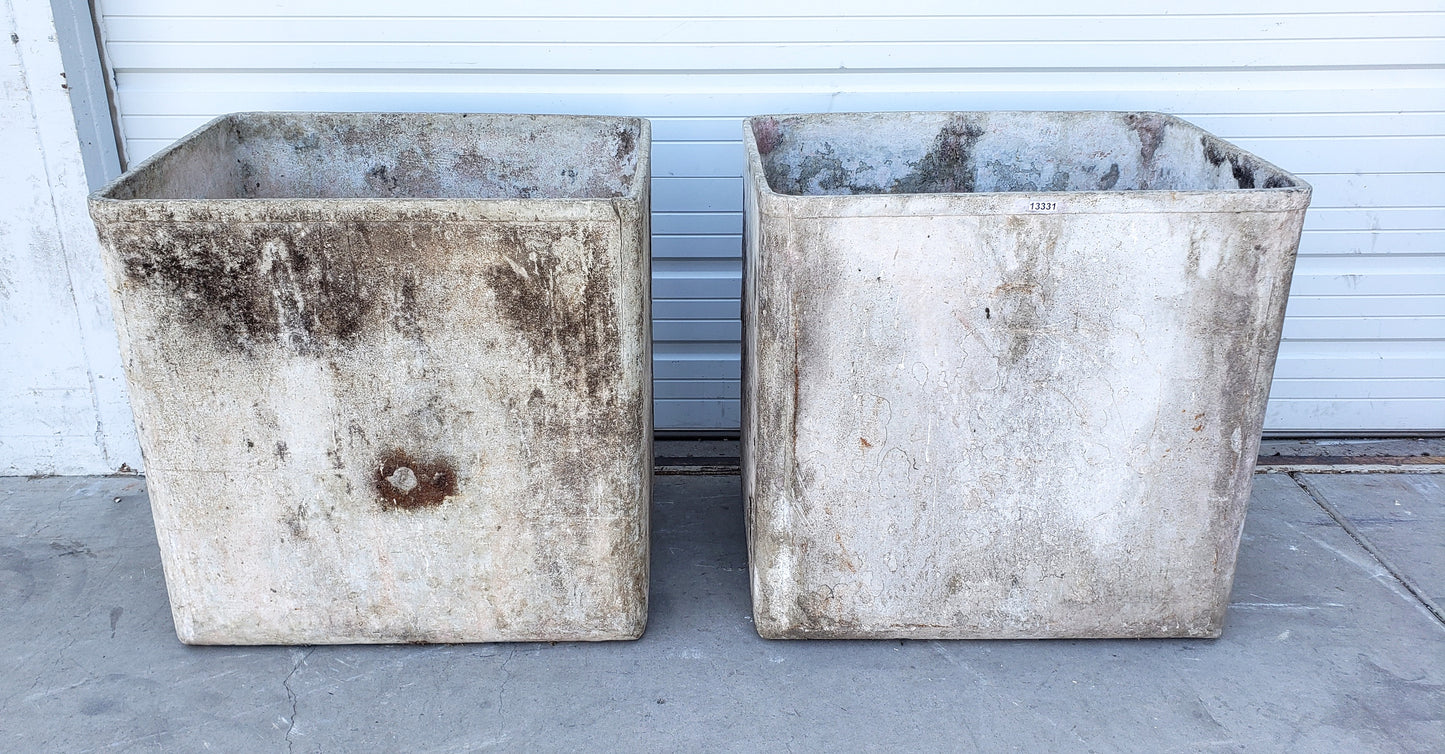 Big Pair of Rectangular Willy Guhl Planters