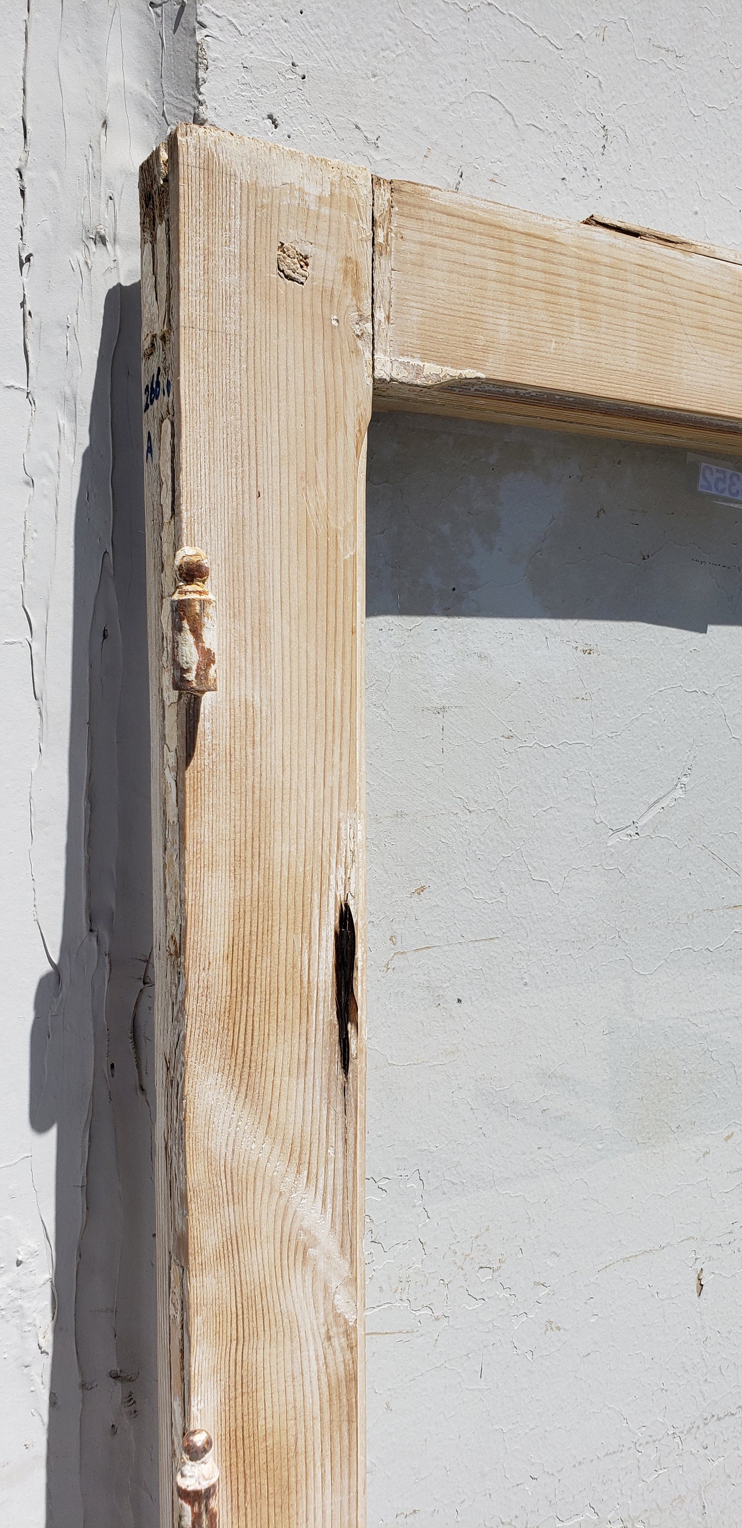 Pair of Rectangle Antique Washed Wood Windows