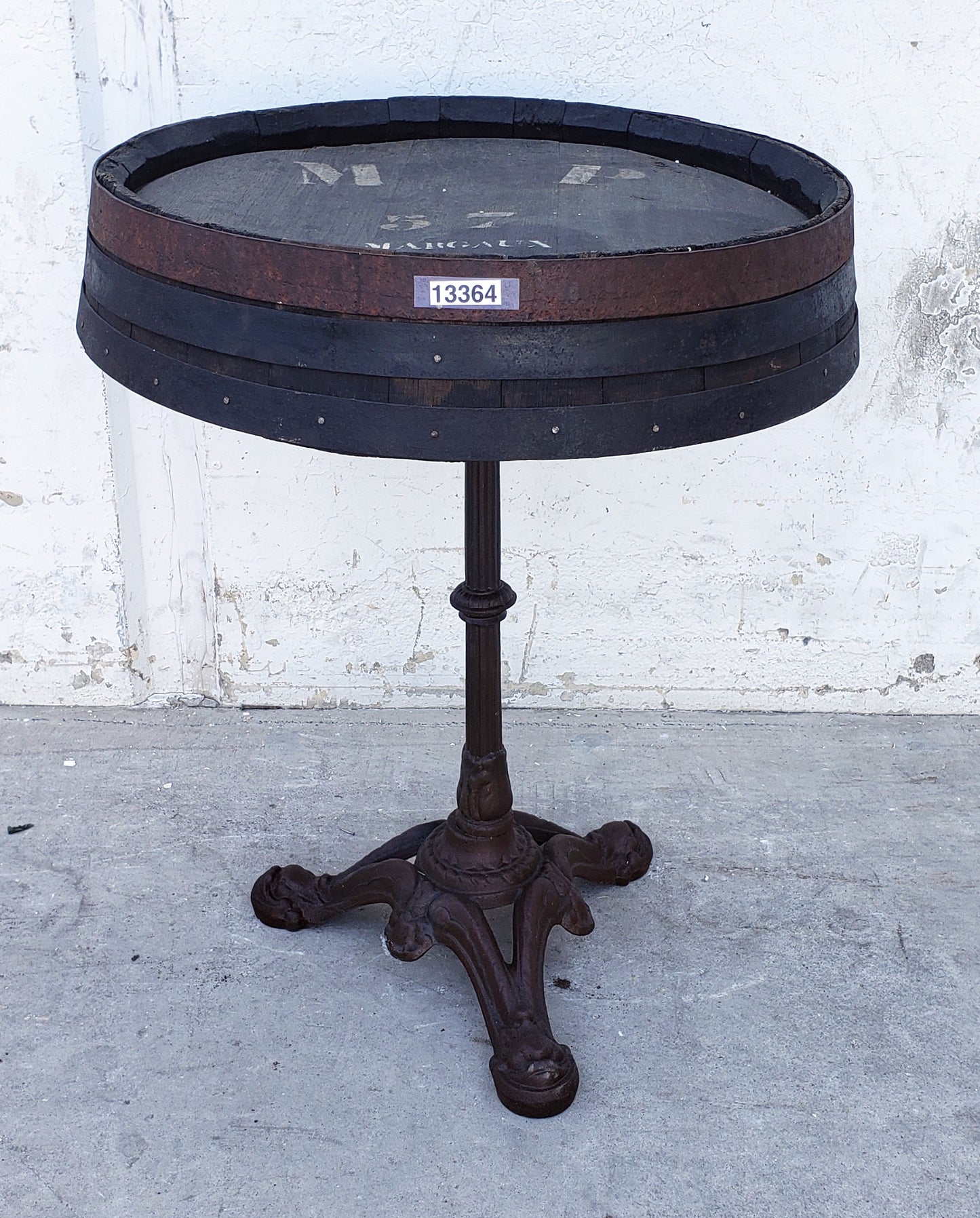 Wine Barrel Front Bistro Table