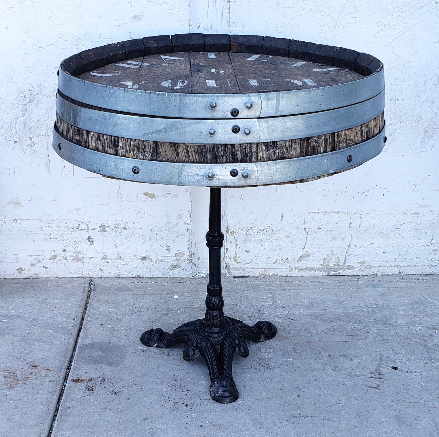 Wine Barrel Front Bistro Table