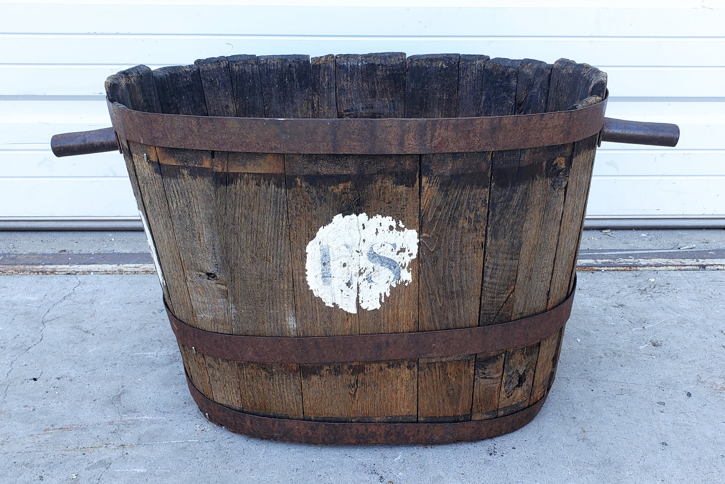 Antique Grape Harvesting Bucket
