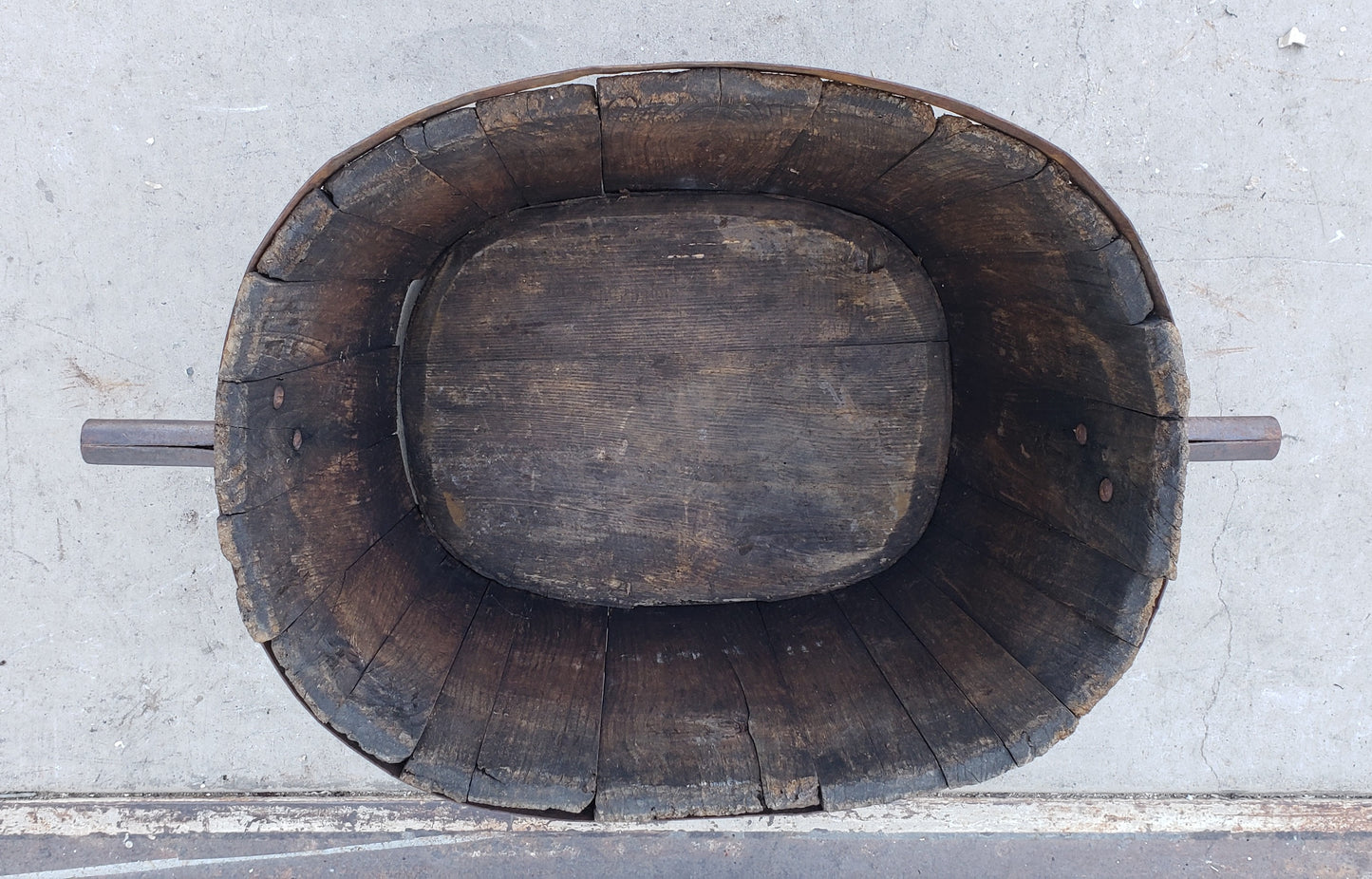 Antique Grape Harvesting Bucket