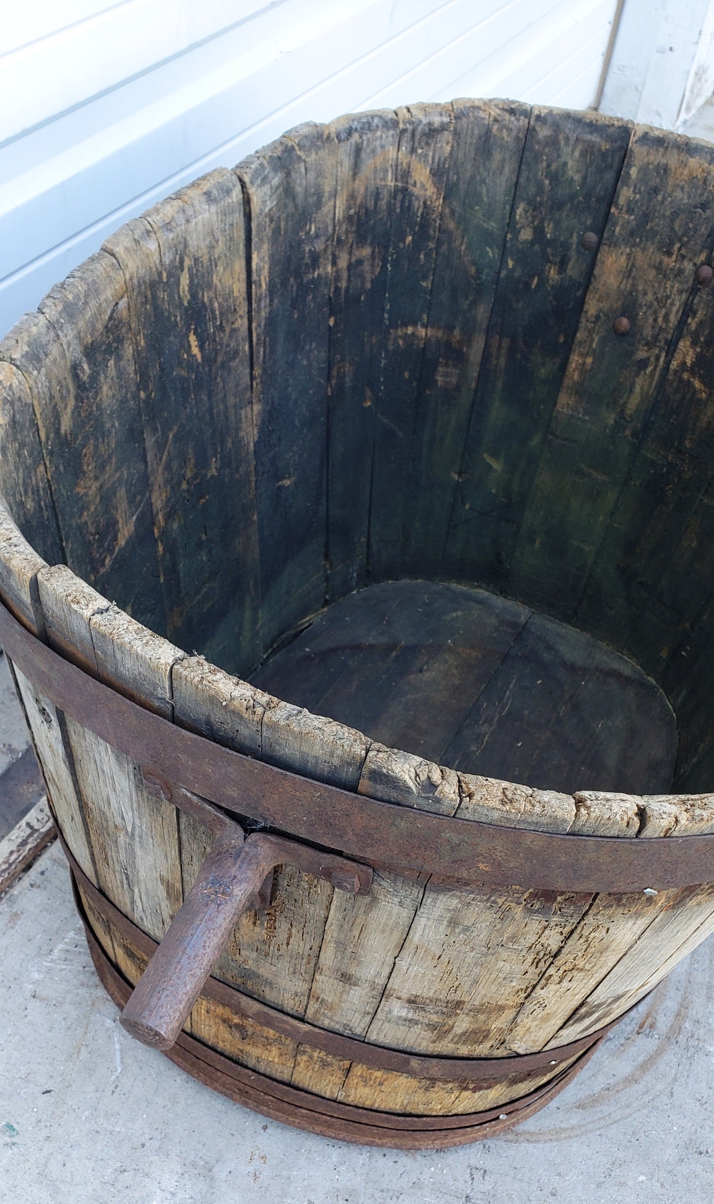 Antique Grape Harvesting Bucket