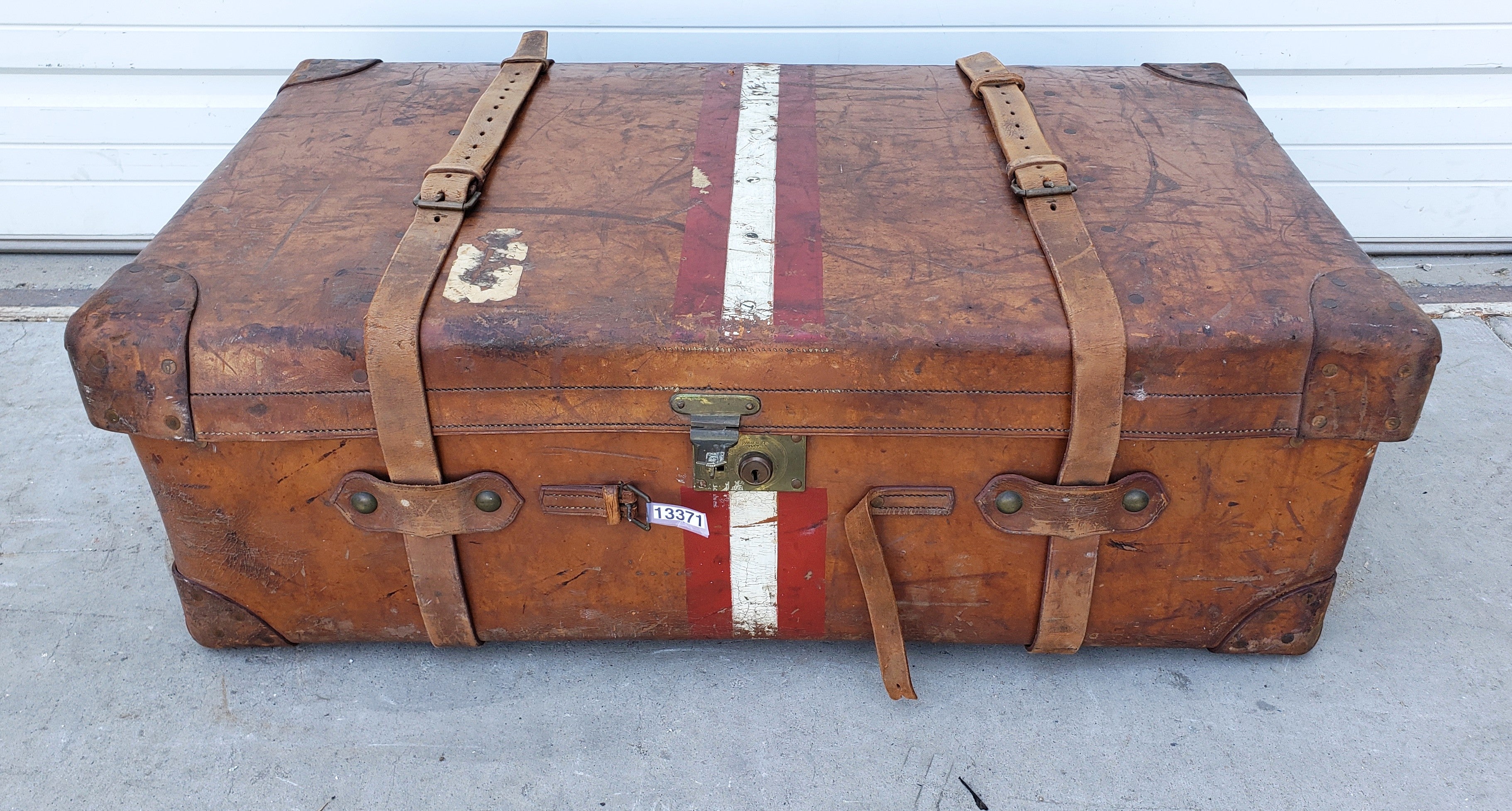 Large Leather Suitcase from Harrod s in London