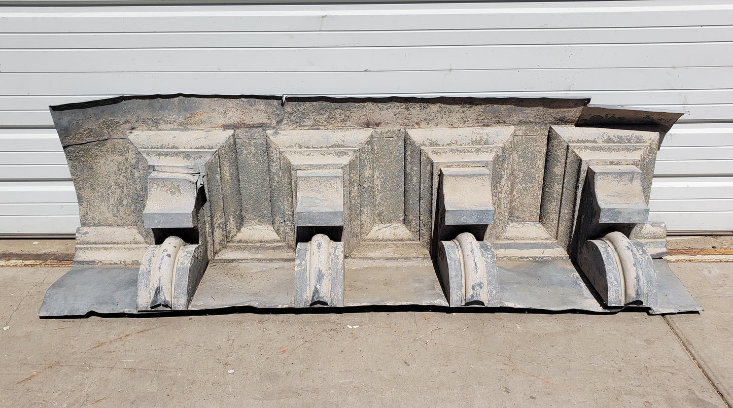 Tin/Galvanized Architectural Eave Remnant