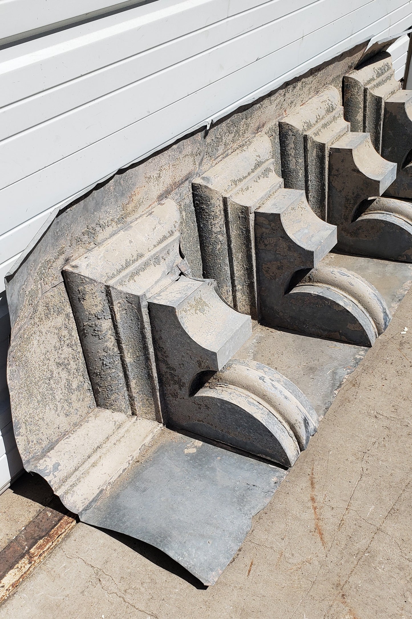 Tin/Galvanized Architectural Eave Remnant