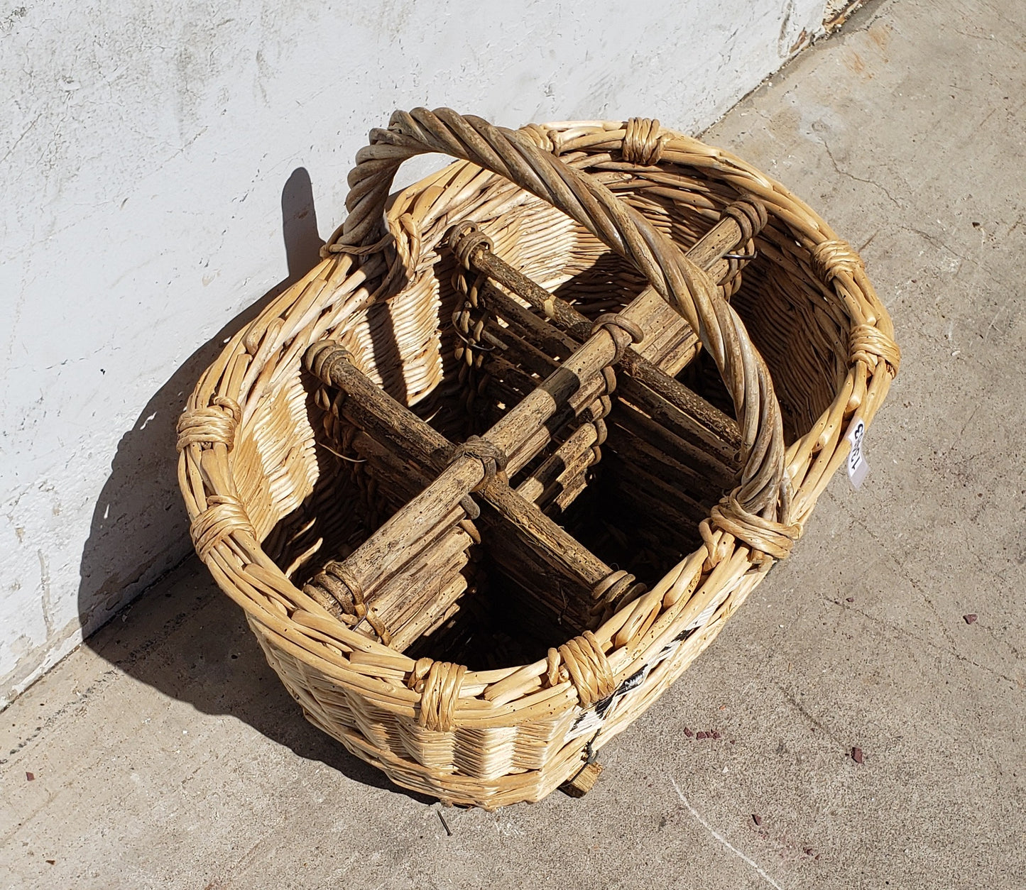 Wicker Champagne Bottle Carrier