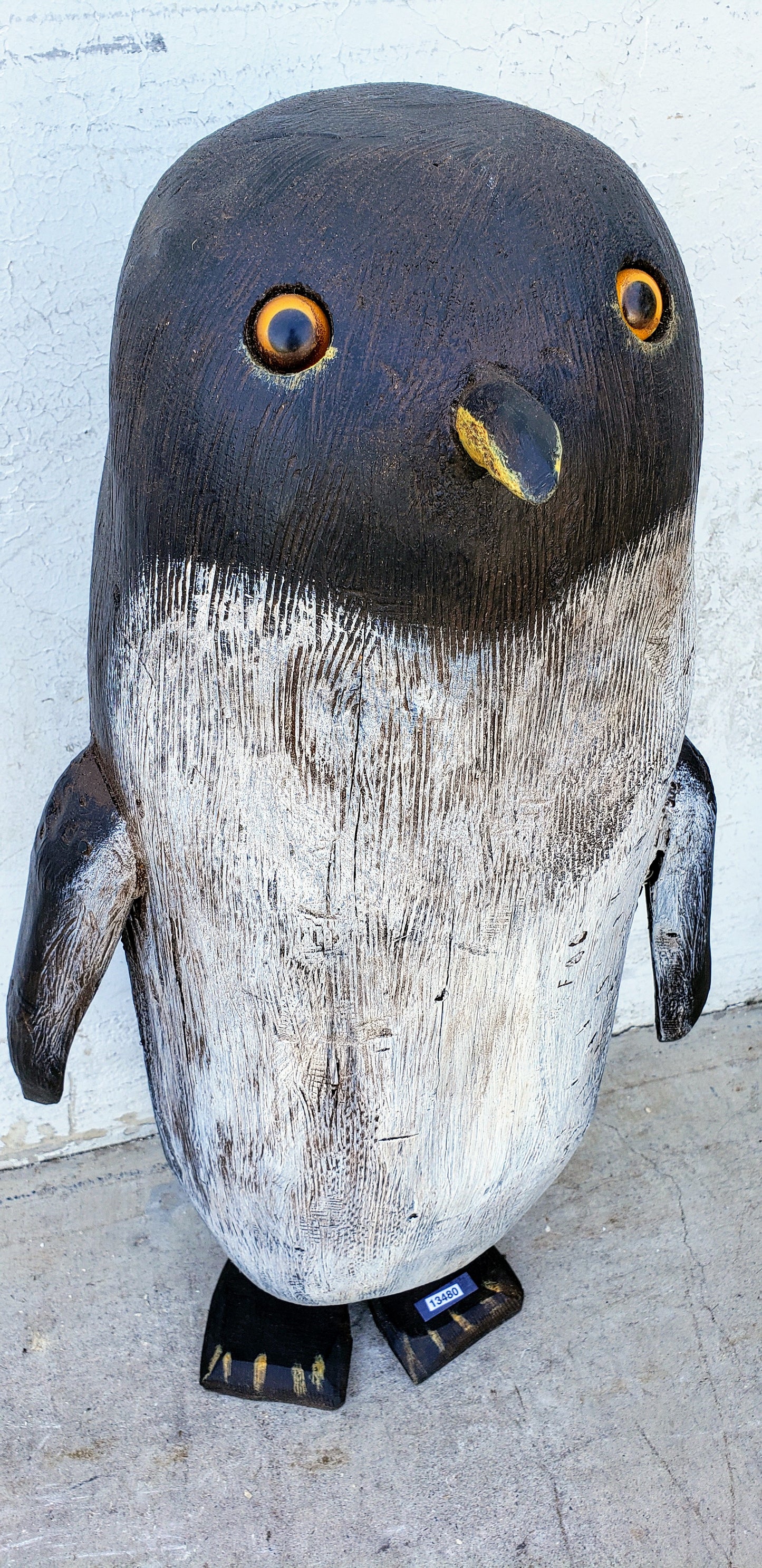 Folk Art Penguin Figure
