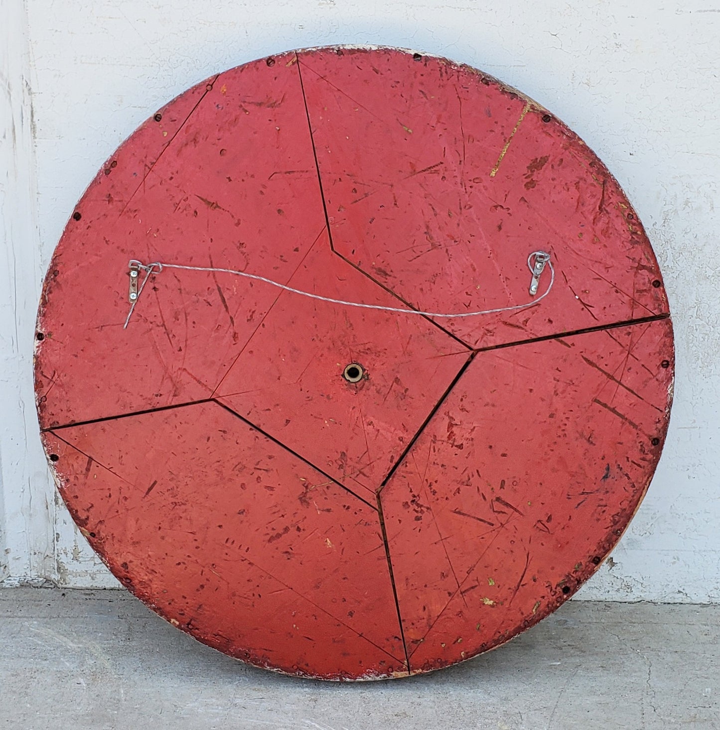 Antique Wooden Baseball Carnival Wheel