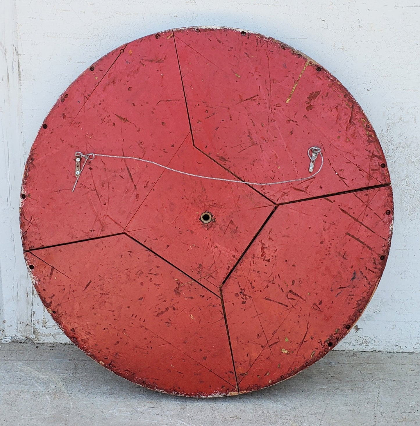 Antique Wooden Baseball Carnival Wheel