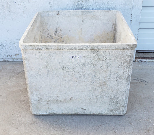 Square Willy Guhl Planter with Inset Handles