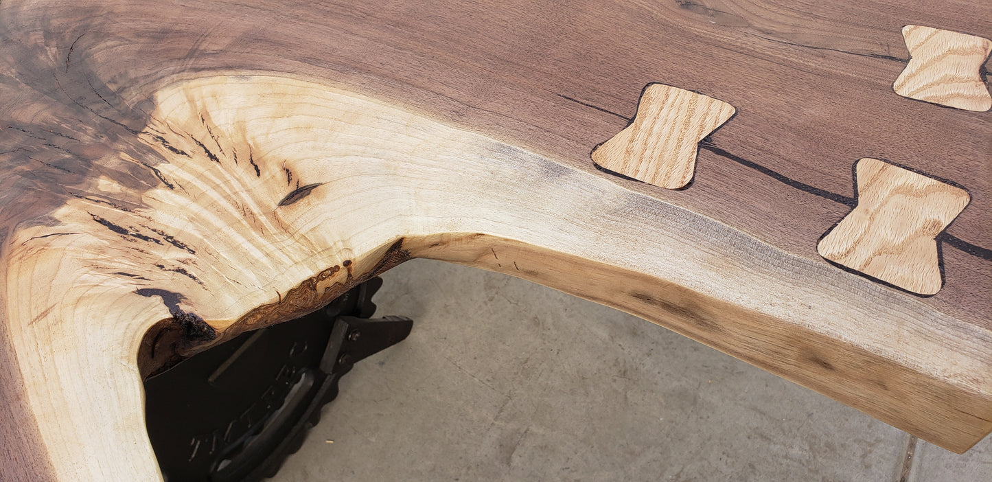 Black Walnut Live Edge Dining Table Top (TOP ONLY)