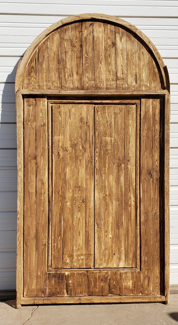 Set of Arched Mirrored Windows with Transom