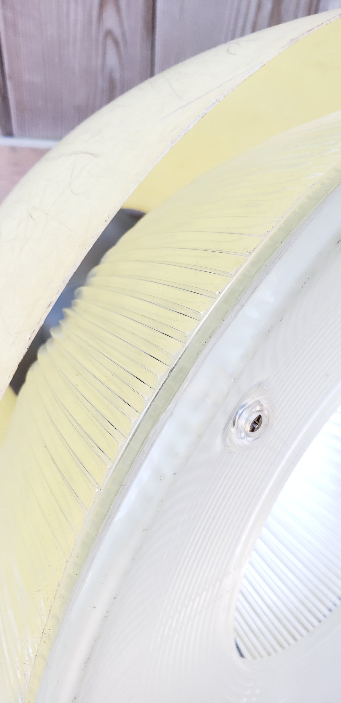 Factory Light with Removable Yellow Fiberglass Cover