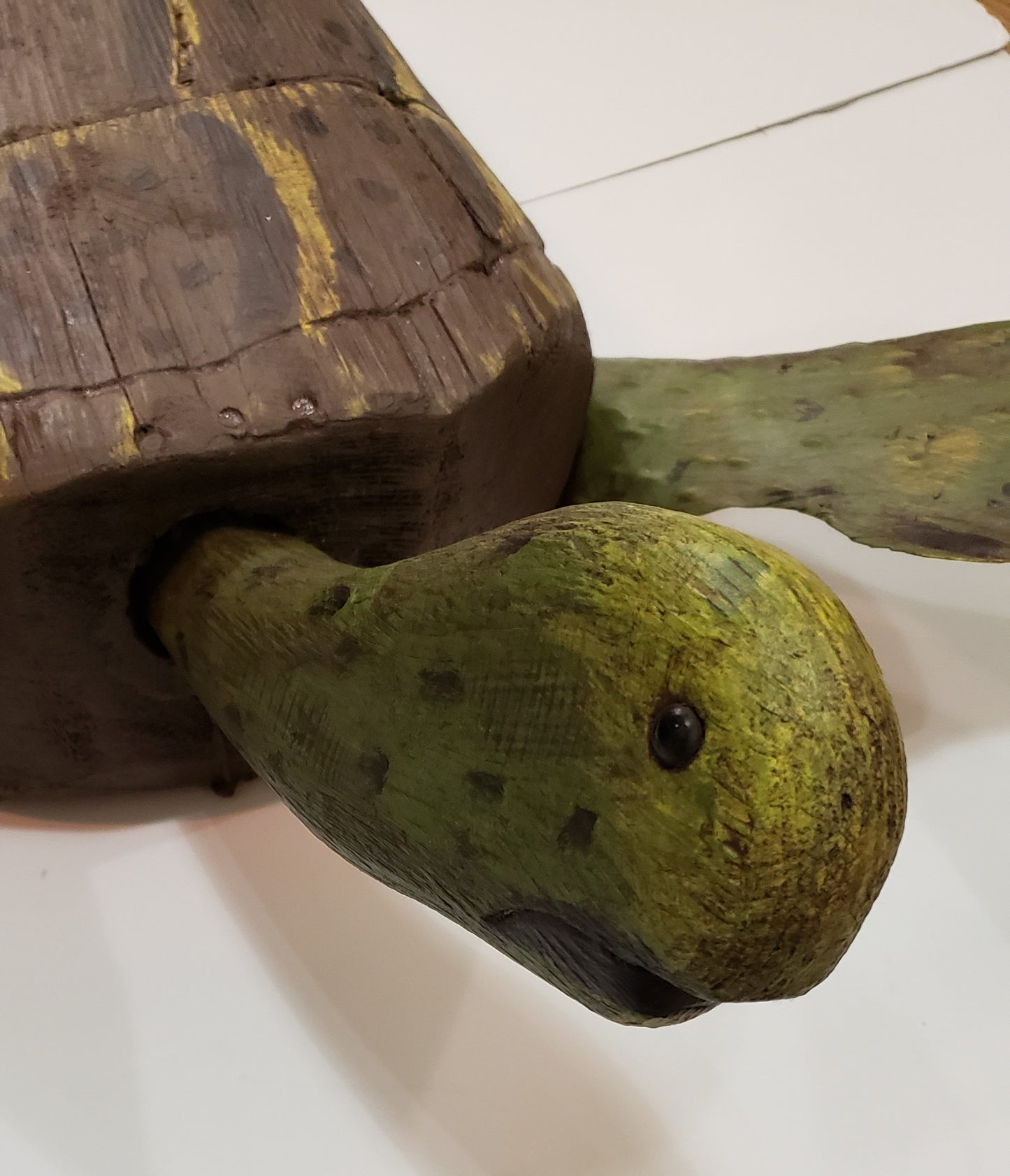 Carved Wood Folk Art Turtle Figure